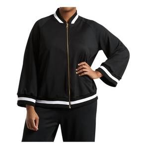 NEW ALWAYS FOR ME plus size hudson bomber jacket in black